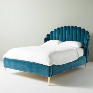 Royal Wing Upholstered Bed – Padded Wing-Style Headboard Royal Wing Upholstered Bed – Padded Wing-Style Headboard