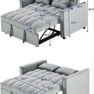 FlexiLounge Sofa Bed extended into bed – space-saving design for apartments and studios