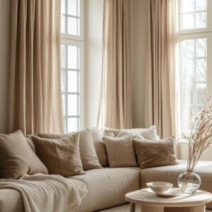BreeziCotton™ Drapes with natural daylight filtering BreeziCotton™ Drapes with natural daylight filtering