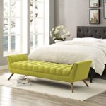 CloudNest Tufted Bench – Hand-Tufted Cushion & Wooden Legs Dubai UAE
