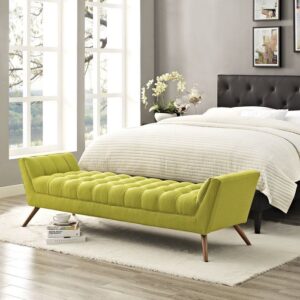 CloudNest Tufted Bench – Hand-Tufted Cushion & Wooden Legs Dubai UAE