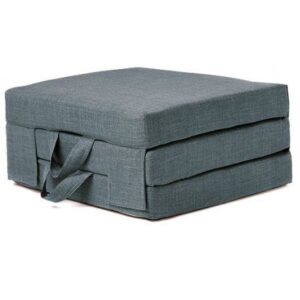 Portable foam mattress bed with carry handle