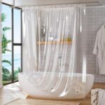 Transparent PVC curtain separating work or living areas