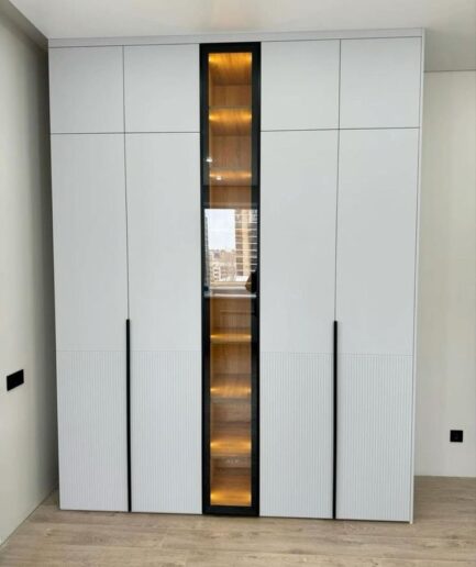 Aris 4-Door Illuminated Mirror Wardrobe