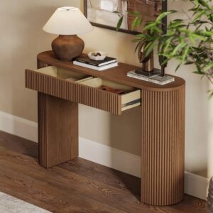 Al Wasl console with vertical lining design and sustainable wood UAE Al Wasl console with vertical lining design and sustainable wood UAE