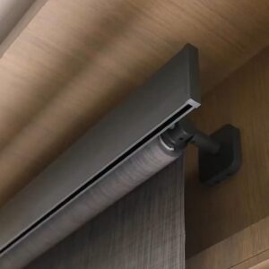 Whisper-quiet manual curtain track for sheers and blackout drapes Whisper-quiet manual curtain track for sheers and blackout drapes