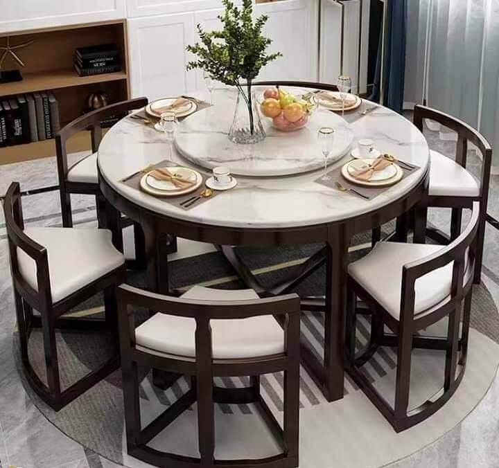 Hidea Dining Set with square table and cushioned chairs Hidea Dining Set with square table and cushioned chairs