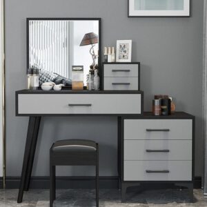 Modern rectangular Modivana dresser styled in UAE bedroom