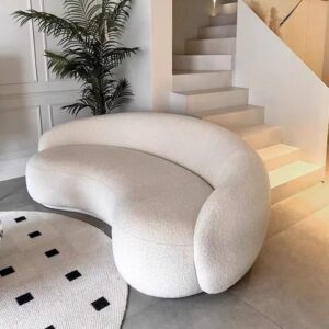 Soft fabric Crescent Luxe Sofa in customizable colors Soft fabric Crescent Luxe Sofa in customizable colors