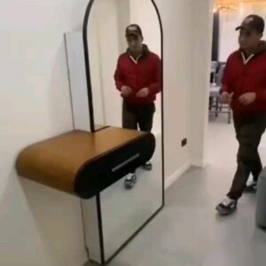 Miraggio Vault Dresser with full-size mirror and hidden cabinet UAE