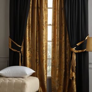 Majestica Royal Drapes luxury curtains with embroidery by meter UAE