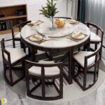 Hidea Dining Set with square table and cushioned chairs