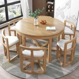Hidea Dining Set with square table and cushioned chairs