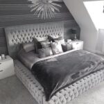 King Size Monarch Velvet Bed – Elegant Bedroom Furniture UAE