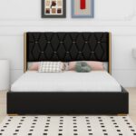 Elite Accent Headboard Bed – Queen Size Upholstered Bed Dubai