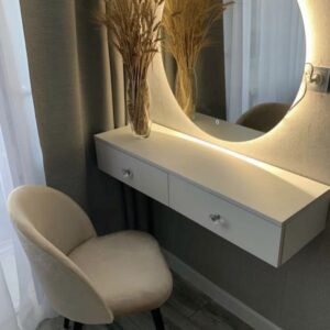 Compact bedroom vanity unit with customizable drawers UAE