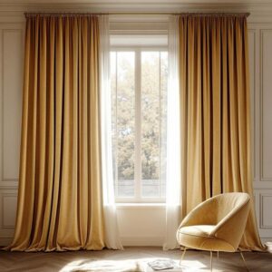 Velvora™ Premium Velvet Curtains in luxurious living room setting