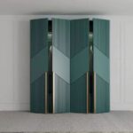 4-door and 6-door wardrobe configurations with hanging rods and shelves