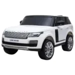 White Kids Electric Ride-On SUV Jeep with Faux Leather Seat