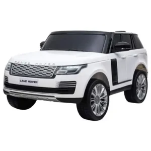 White Kids Electric Ride-On SUV Jeep with Faux Leather Seat