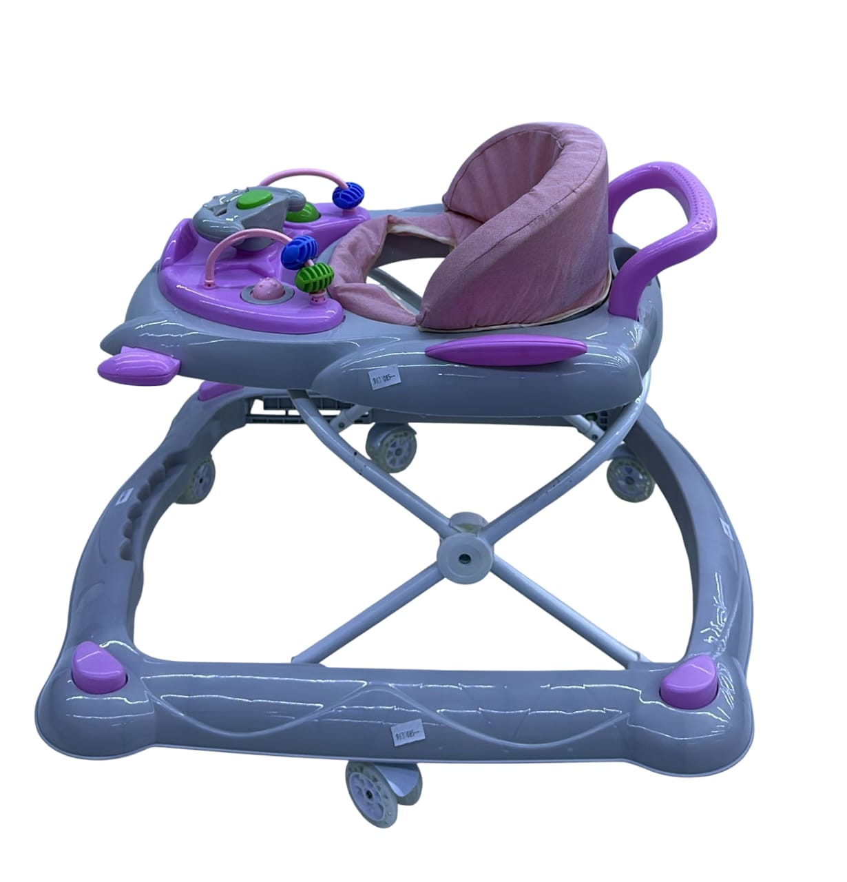 CozyCruise 2-in-1 Baby Walker UAE in Pink and Grey with Toy Tray CozyCruise 2-in-1 Baby Walker UAE in Pink and Grey with Toy Tray