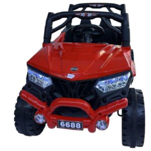 Red Electric Ride-On Jeep for Kids with Remote