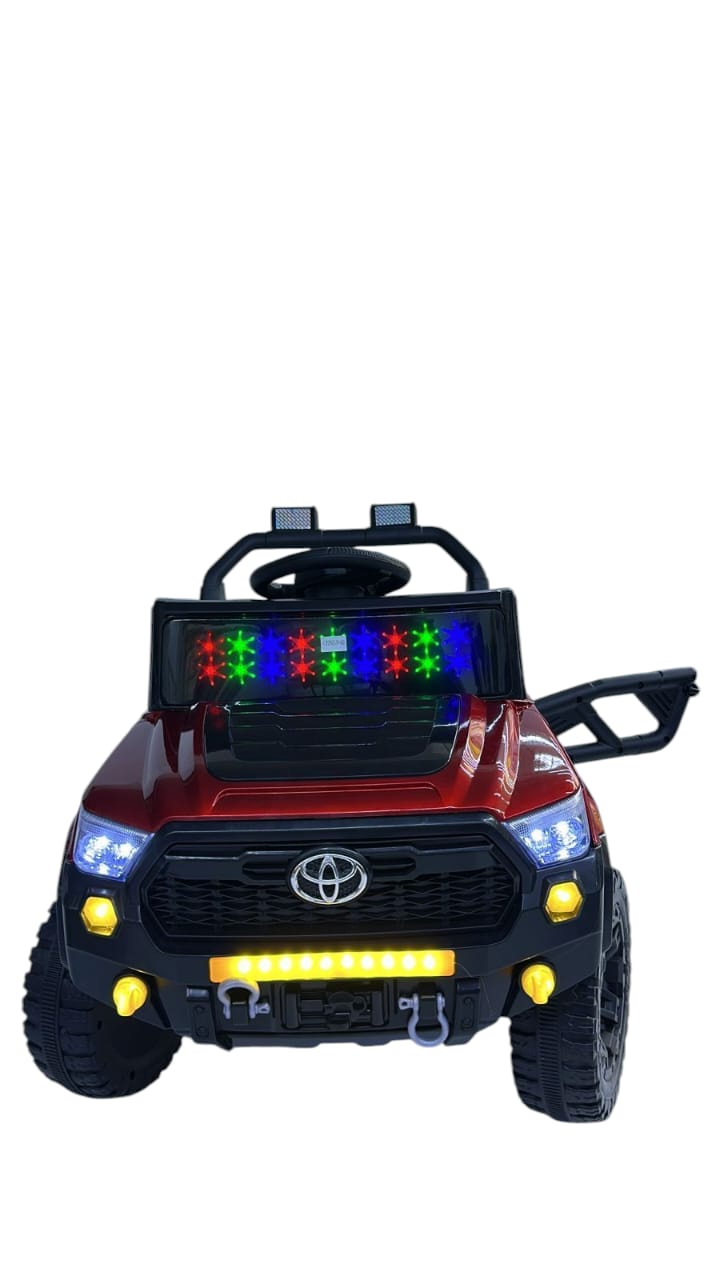 Toyota-Inspired Electric Kids Jeep Ride-On with Dual 6V Battery, Remote Control, Rocking Mode, Dual Seat and Lights Toyota-Inspired Electric Kids Jeep Ride-On with Dual 6V Battery, Remote Control, Rocking Mode, Dual Seat and Lights