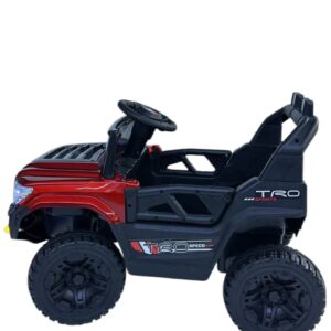 Toyota-Inspired Electric Kids Jeep Ride-On with Dual 6V Battery, Remote Control, Rocking Mode, Dual Seat and Lights