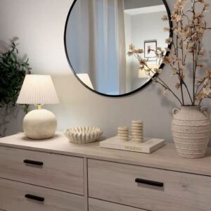 Modern 6-Drawer Storage Console with Steel Frame by Al Mas Furniture