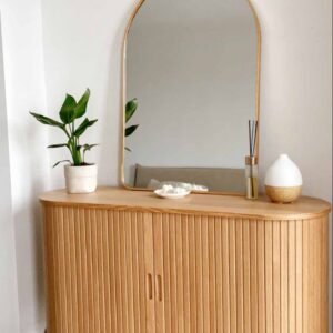 Wooden Storage Cabinet 120x45x90 with Fixed Legs by Al Mas Furniture