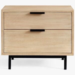 Wooden Bedside Table with Metal Frame 40x45x55 by Al Mas Furniture