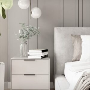 Wooden Bedside Table with Metal Frame 40x45x55 by Al Mas Furniture Wooden Bedside Table with Metal Frame 40x45x55 by Al Mas Furniture