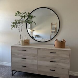 Modern 6-Drawer Storage Console with Steel Frame by Al Mas Furniture