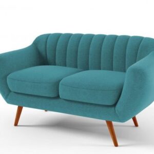 Celeste Sky 3-Seater Sofa with curved design and wooden legs by Al Mas Furniture Dubai