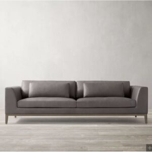 Valentino Steel-Base Sofa with rexine upholstery and modern design by Al Mas Furniture Dubai
