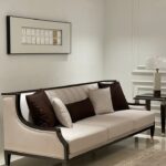Regalia Classic Wooden Sofa with handcrafted frame and firm fiber cushions by Al Mas Furniture Dubai