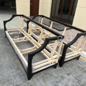 Regalia Classic Wooden Sofa with handcrafted frame and firm fiber cushions by Al Mas Furniture Dubai Regalia Classic Wooden Sofa with handcrafted frame and firm fiber cushions by Al Mas Furniture Dubai