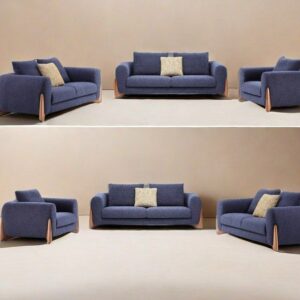 Verona Elite 5-Seater Sofa Set with sleek wooden base by Al Mas Furniture Dubai