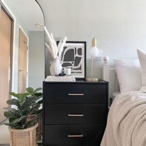 Modern 3-Drawer Wooden Bedside Table UAE