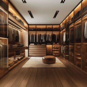 Open wardrobe system UAE, modern closet Dubai apartment, LED wardrobe shelves Sharjah, modular wardrobe UAE, minimalist wardrobe design Dubai