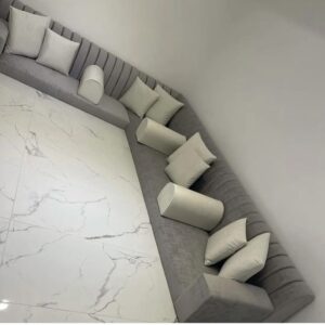 luxury majlis seating UAE U shaped modern arabic floor seating