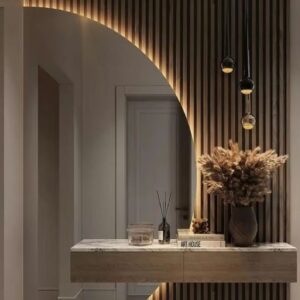 luxury hallway console Abu Dhabi floating drawer modern design UAE