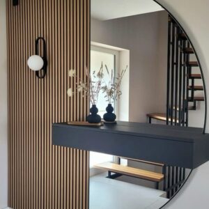 luxury hallway console Abu Dhabi floating drawer modern design UAE