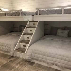 custom bunk bed Abu Dhabi 4 bed bunk system with storage stairs