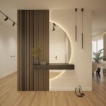 luxury hallway console Abu Dhabi floating drawer modern design UAE