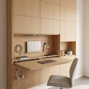 foldable wall desk UAE hidden desk small space furniture Dubai