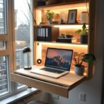 foldable wall desk UAE hidden desk small space furniture Dubai