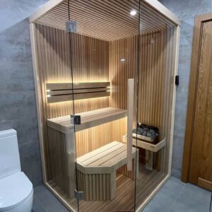 infrared sauna UAE glass front cedar sauna Dubai luxury home spa